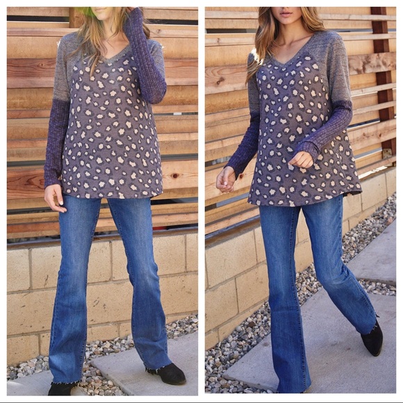 ✨LAST ONE✨V neck leopard print tunic top - Picture 6 of 8